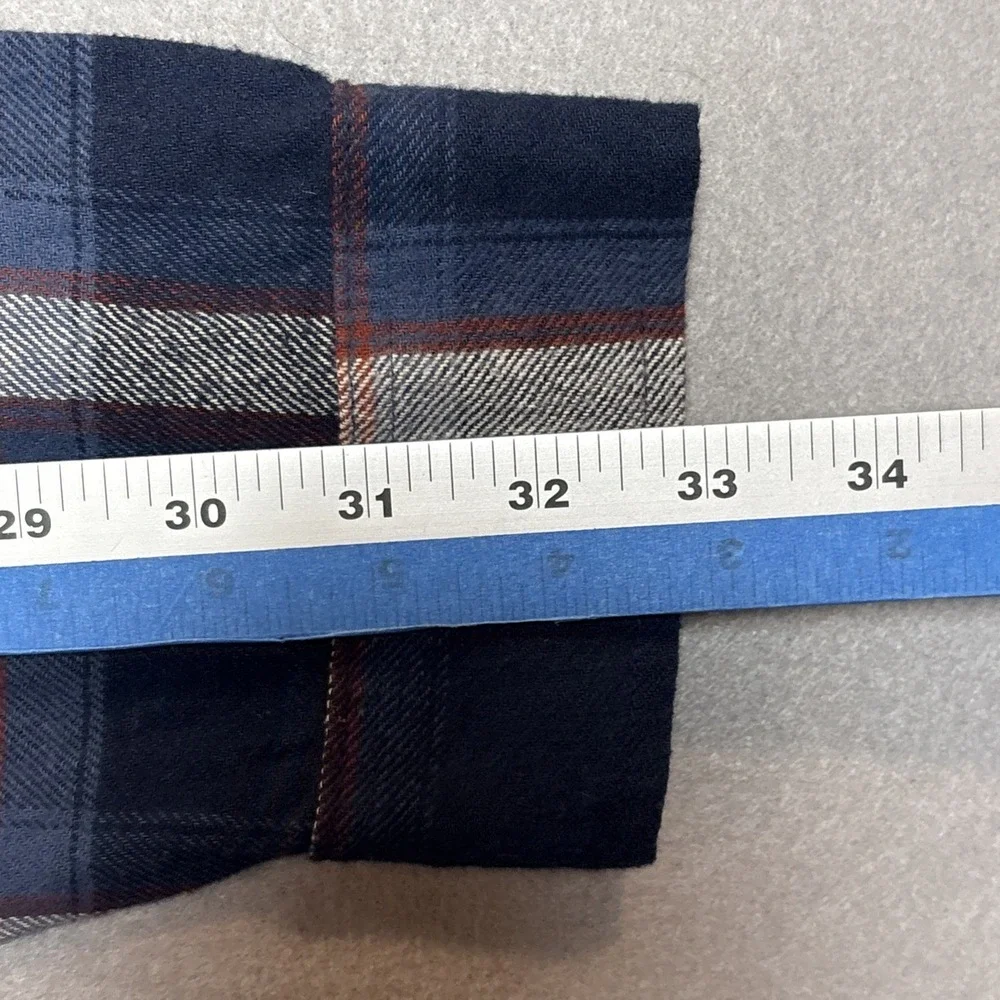 Wrangler Wrancher Western Button up Flannel‎ Shirt Blue Plaid Women's Size XL